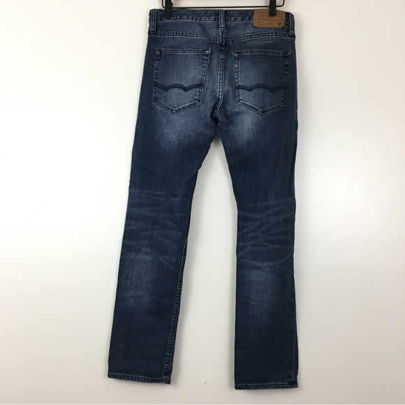 American Eagle Core Flex Dark Wash Slim Straight Jeans Size 28 - Picture 4 of 12